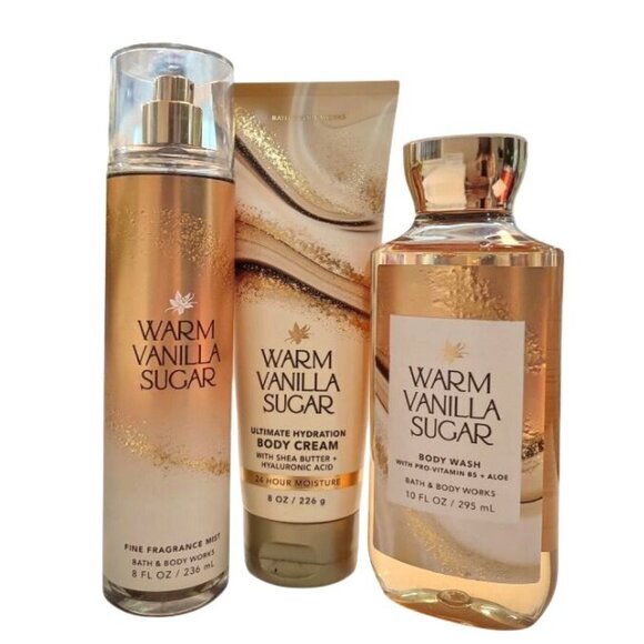 Bath & Body Works Warm Vanilla Sugar 3-Piece‎ Set - Picture 1 of 1
